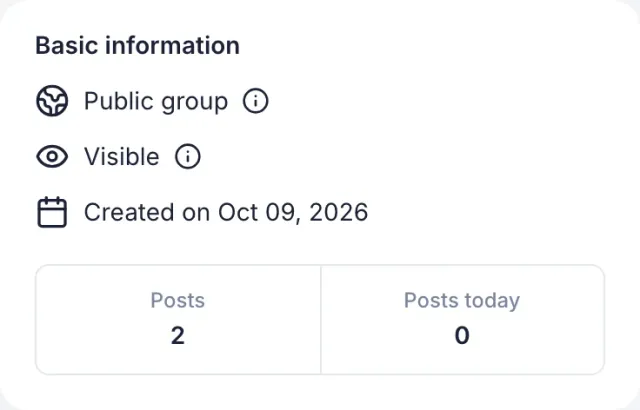 The Welley Help information panel labels the group Public and Visible.
